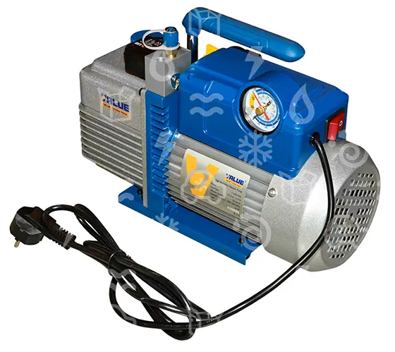 vývěva dvoustupňová 100 l/min, vakuometr a solenoid, VALUE Vi240
